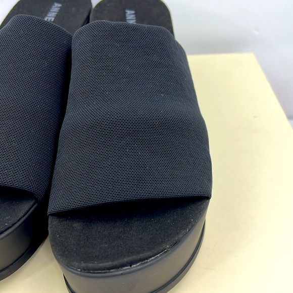 ANNE KLEIN, AKVENTI BLACK STRECH PLATFORM ELASTIC TOP W/SUPER CUSHION SOLE,8.5M - Picture 9 of 16